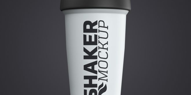 Protein Shaker Bottle Mockup Free Download