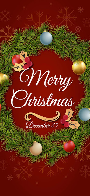 iPhone 13 Merry Christmas red background

 + Wallpapers Download
