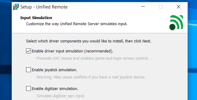 setup Unified Remote