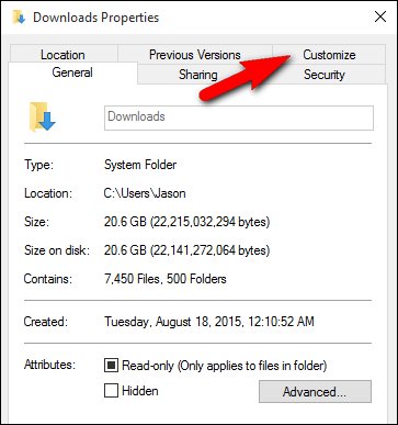 Customize” tab - How to Speed Up a Windows Folder that Loads Very Slowly