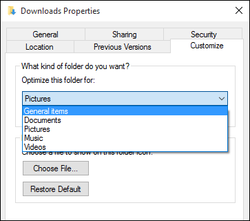 Select “General items”. - How to Speed Up a Windows Folder that Loads Very Slowly