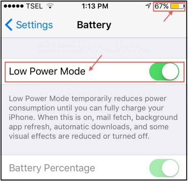 Activate The Low Power Mode