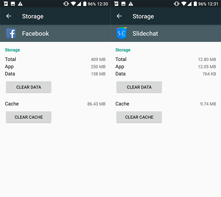 fb and slidechat data usage