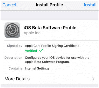 apple ios 10 beta profile