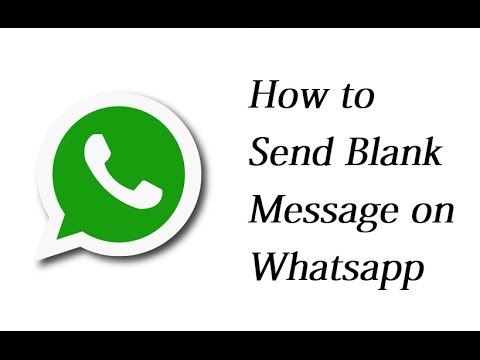 Send Blank Message in Whatsapp
