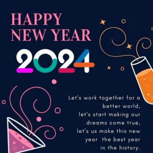 Happy New year 2024 Greetings (Lets work together for a better world...)