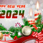 Bursting with colors happy new year 2024 gif image