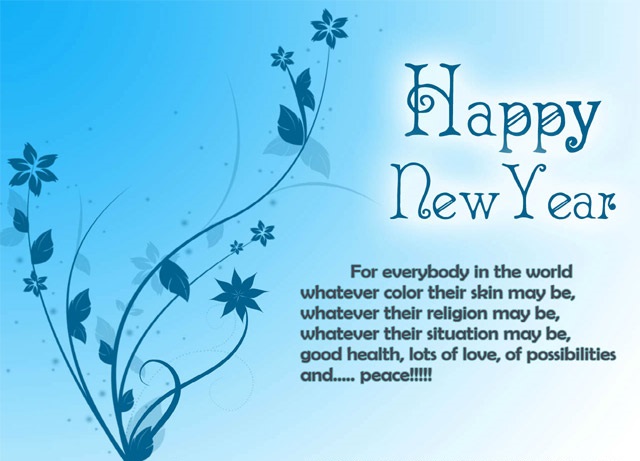 Happy New year 2023 Quotes blue flowers HD