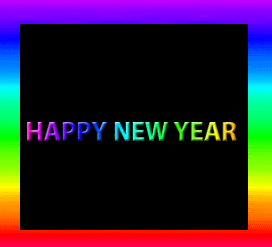 Happy new year 2022 gif with rainbow design