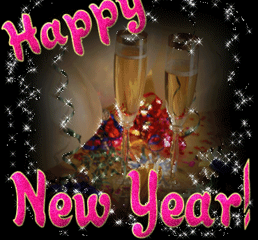 New year 2022 animated gif with pink text design