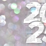 2025 glitter desktop calendar