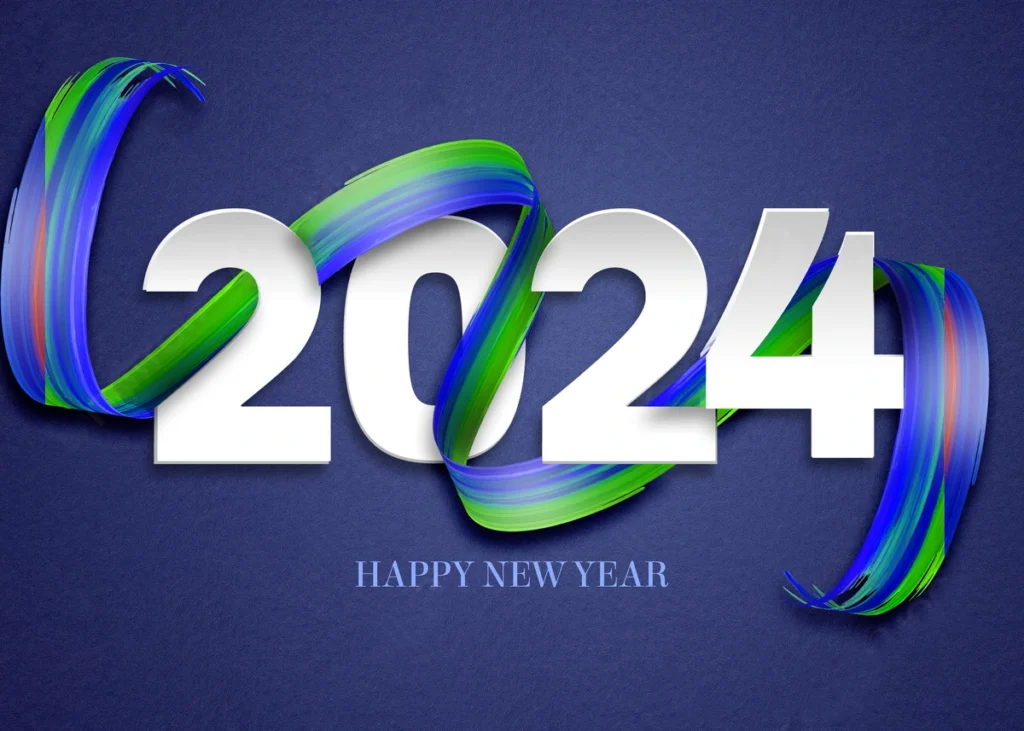 Motion fluid color gradient geometric 2024 new year festival background picture image