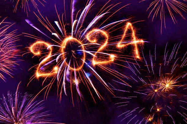 Happy new year 2024 fireworks