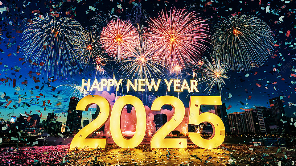 A photo of happy new year 2025 firework celebration image