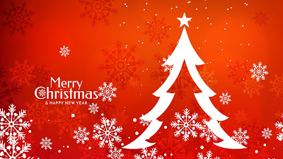 Christmas tree on a red background

 + Download Wallpapers