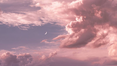 Download wallpaper 1920x1080 moon clouds pink sky full moon full hd  hdtv fhd 1080p hd background