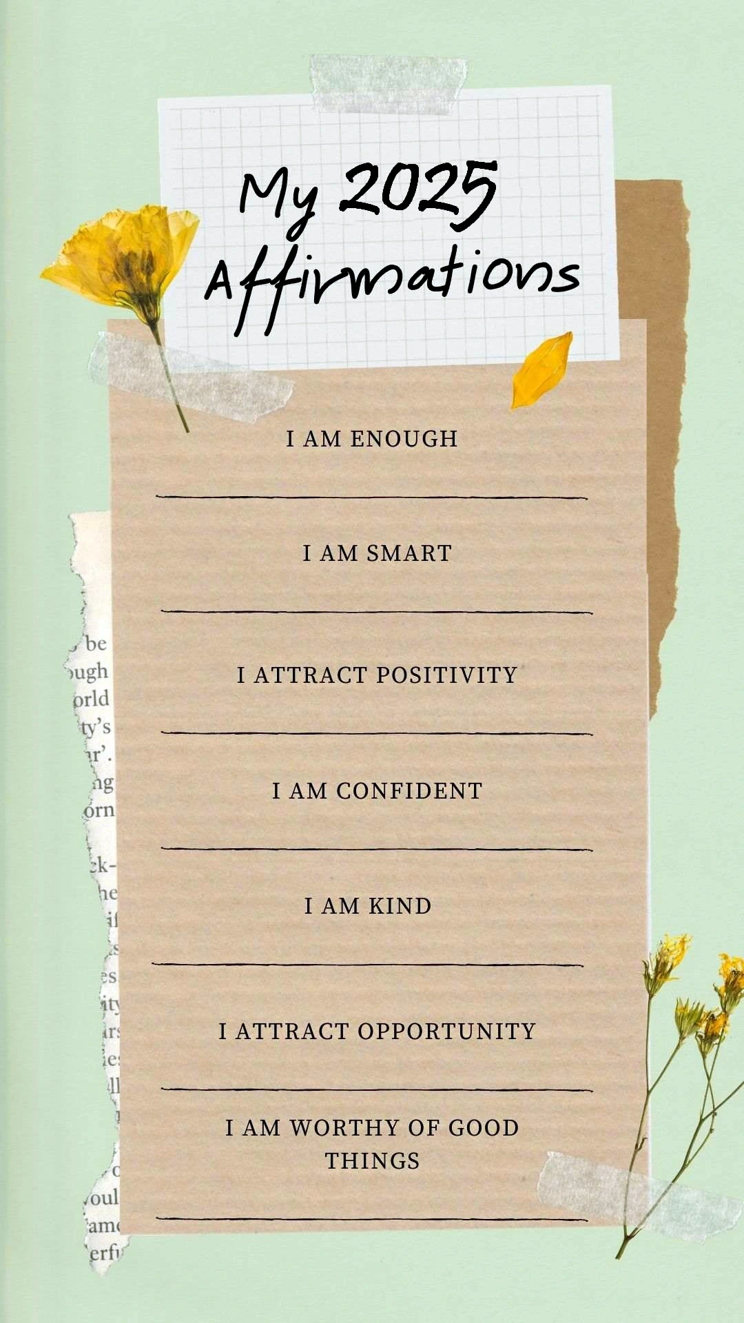 New year affirmations 2025