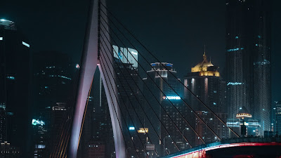 Wallpaper Night view, City, Bridge, Buildings, Lights

 + Download Wallpapers