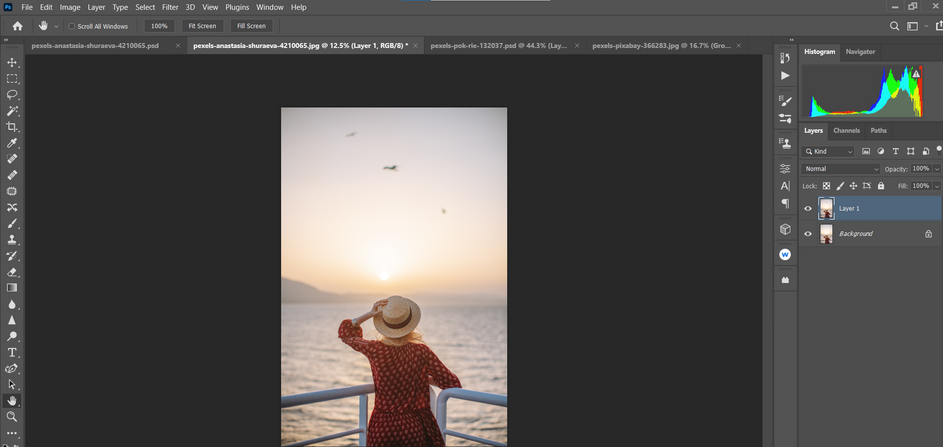 Editing a Sunset in Photoshop 2023