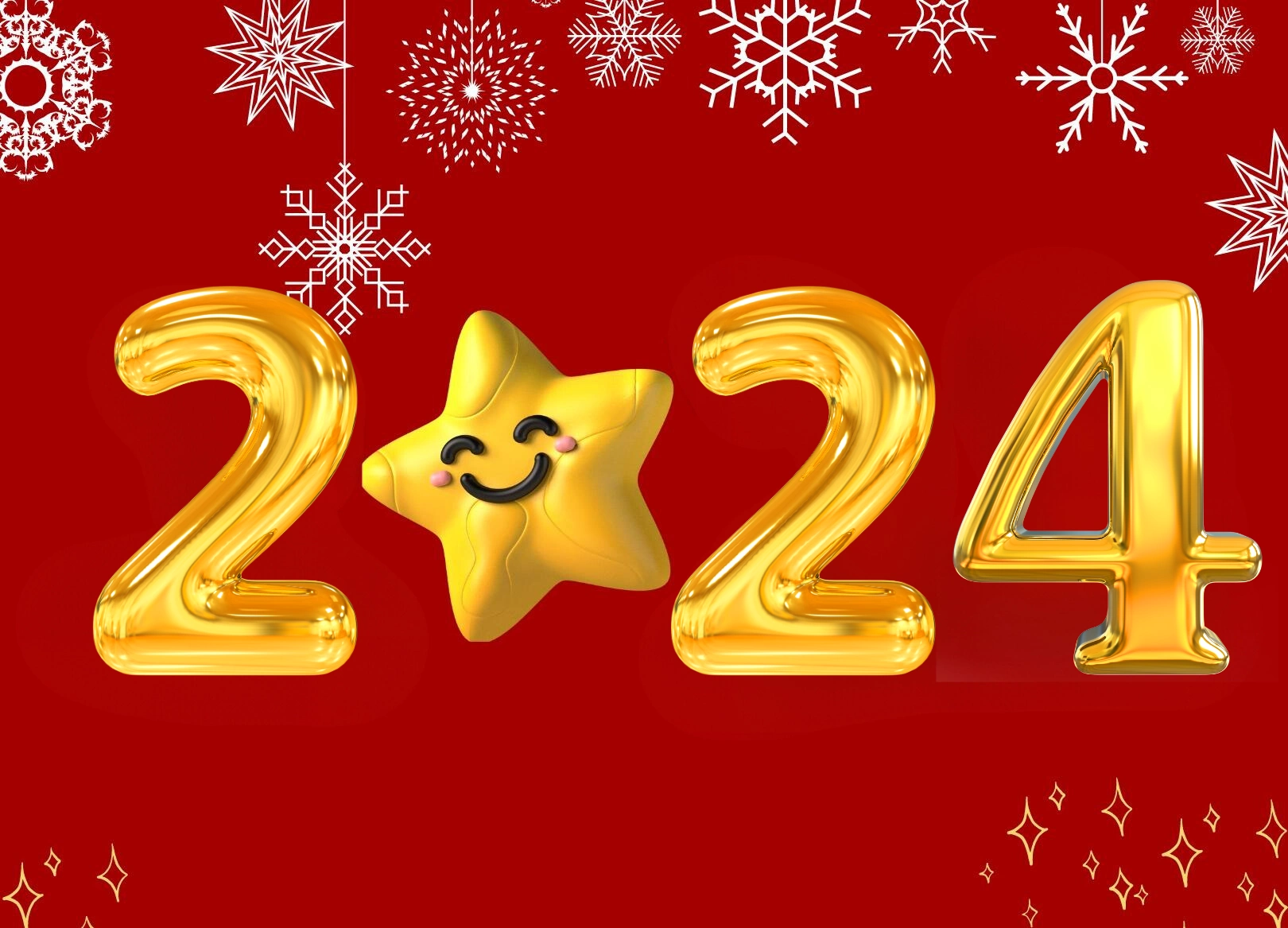 Red background 2023 gold text