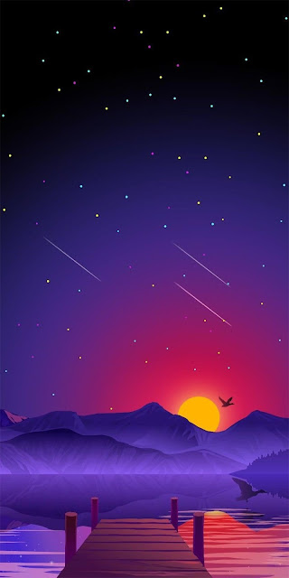 Minimal wallpaper for sunset for mobile+ Wallpapers Download