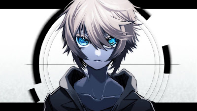 Download A Blue-Eyed Anime Boy Wallpaper