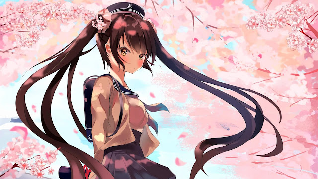 Long Hair Anime Girl Sakura Wallpaper+ Wallpapers Download