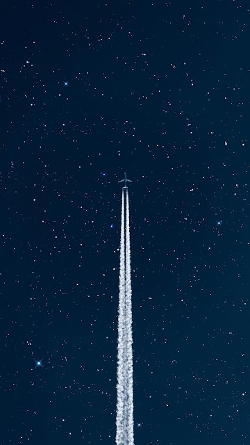 Airplane flying at night Iphone wallpaper+ Wallpapers Download