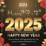 2025 happy new year greeting card