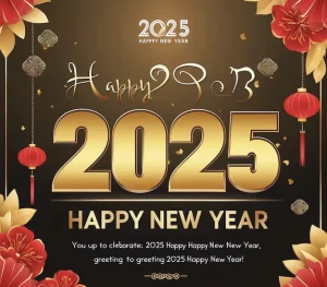 2025 happy new year greeting card