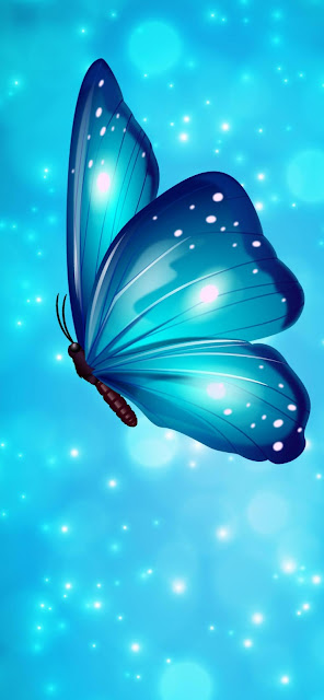 Blue Butterfly iphone 13 wallpaper+ Wallpapers Download