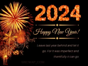 Happy New Year Desktop Background 2024 with wishes quotes