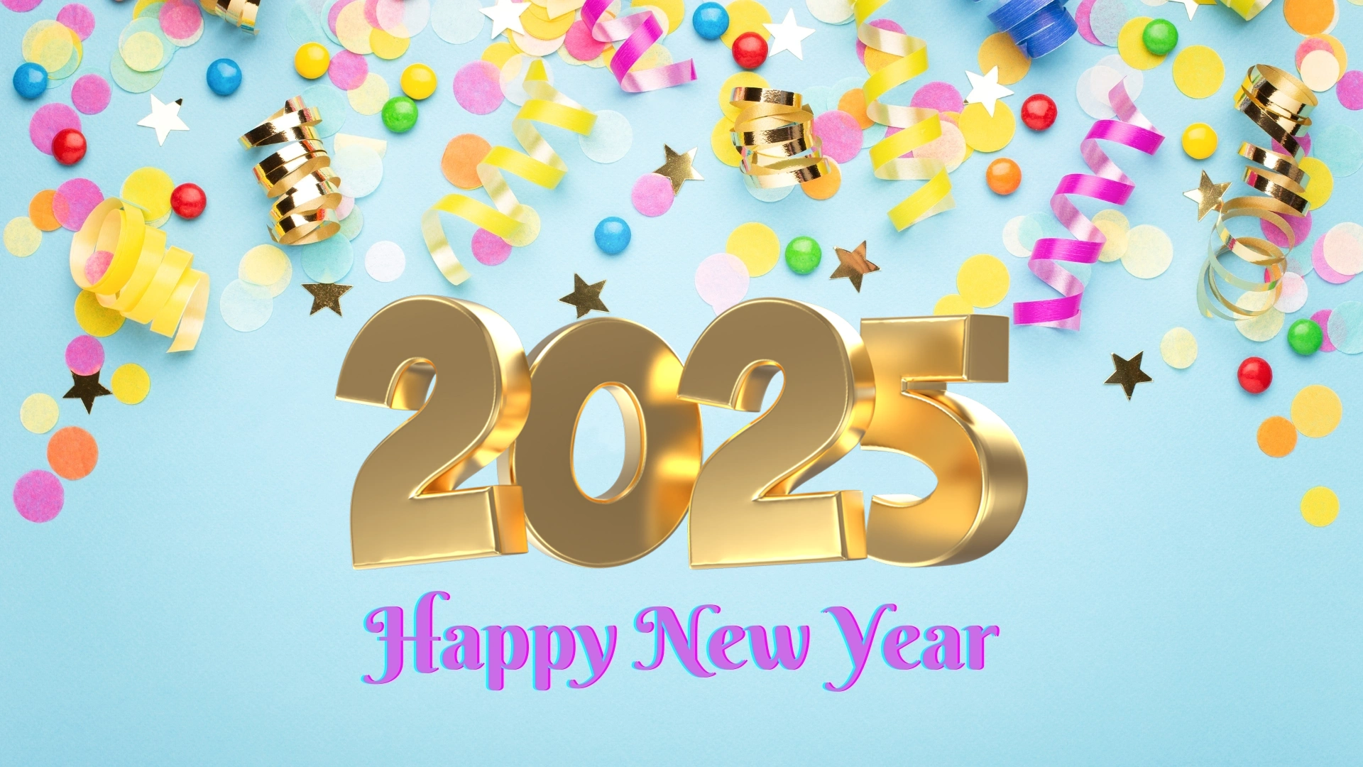 Happy new year 2025 desktop wallpaper download