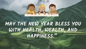 New year message for best friend - MAY THE NEW YEAR BLESS YOU WITH HEALTH, WEALTH, AND HAPPINESS."