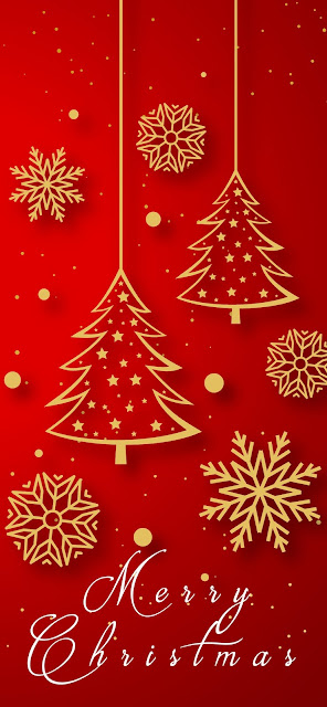 iPhone red gold christmas background+ Wallpapers Download