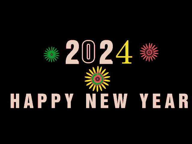 New year simple firework gif image 2024