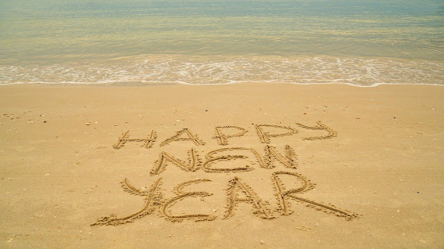 Happy New Year beach wallpaper for desktop+ Wallpapers Download