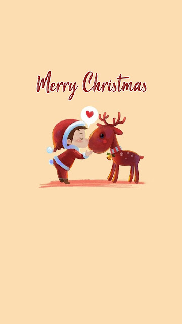 Christmas Santa Reindeer iPhone wallpaper+ Wallpapers Download