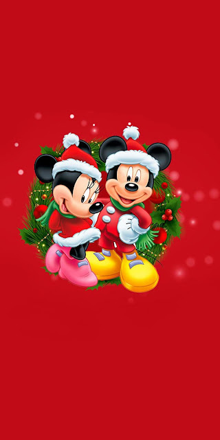 Red Disney iPhone Christmas Wallpaper+ Wallpapers Download