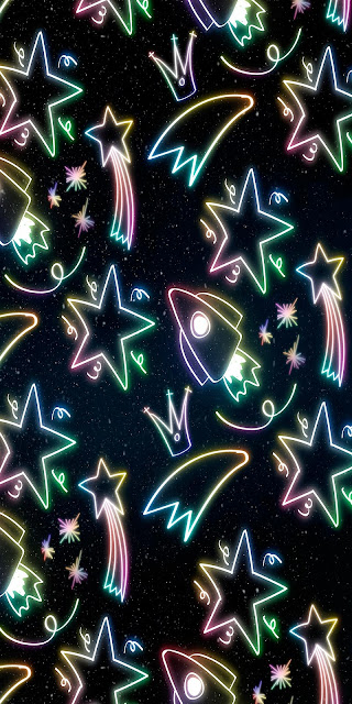 Neon Stars iPhone Wallpaper+ Wallpapers Download