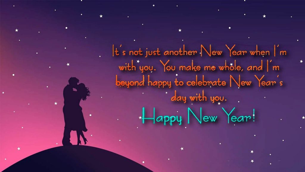 Happy new year wishes for lover