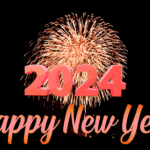 Happy new year 2024 fireworks image gif