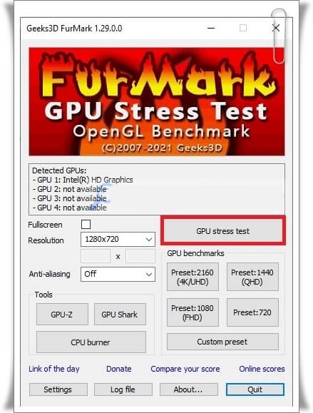 How is the FurMark Test Performed?