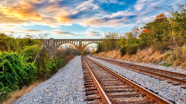 Wallpaper Sunset, Railway, Bridge, Landscape
+ Wallpapers Download