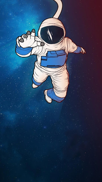 Wallpaper for telephone astronaut floating in space+ Wallpapers Download