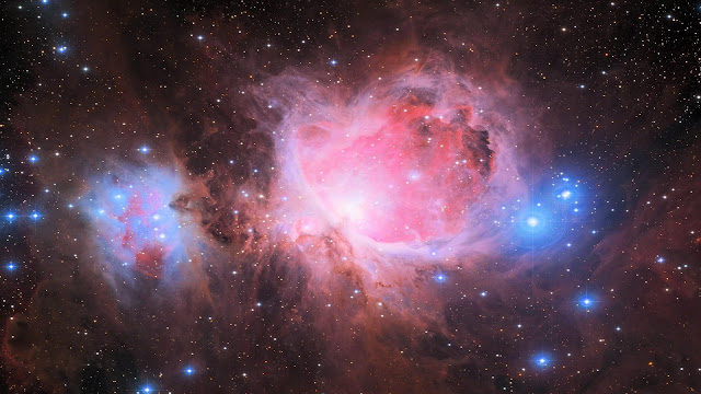 The Orion Nebula via HD image telescope+ Wallpapers Download