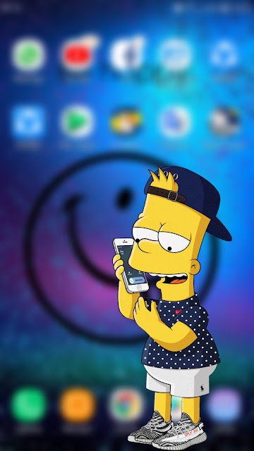 Bart Simpson Holding Phone Wallpaper For Phone
+ Wallpapers Download