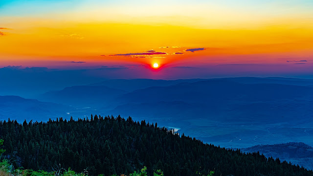 Wallpaper Beautiful sunset backdrop mountain landscape+ Wallpapers Download