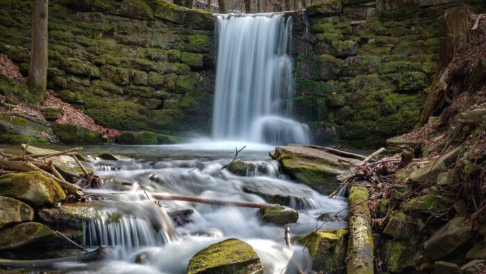 waterfall beautiful river scenery wallpaper laptop desktop background