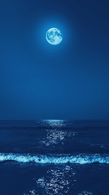 IPhone Wallpaper: Moon, Sea, Night, HD+ Wallpapers Download